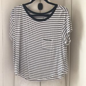 White with black stripes comfy tee!